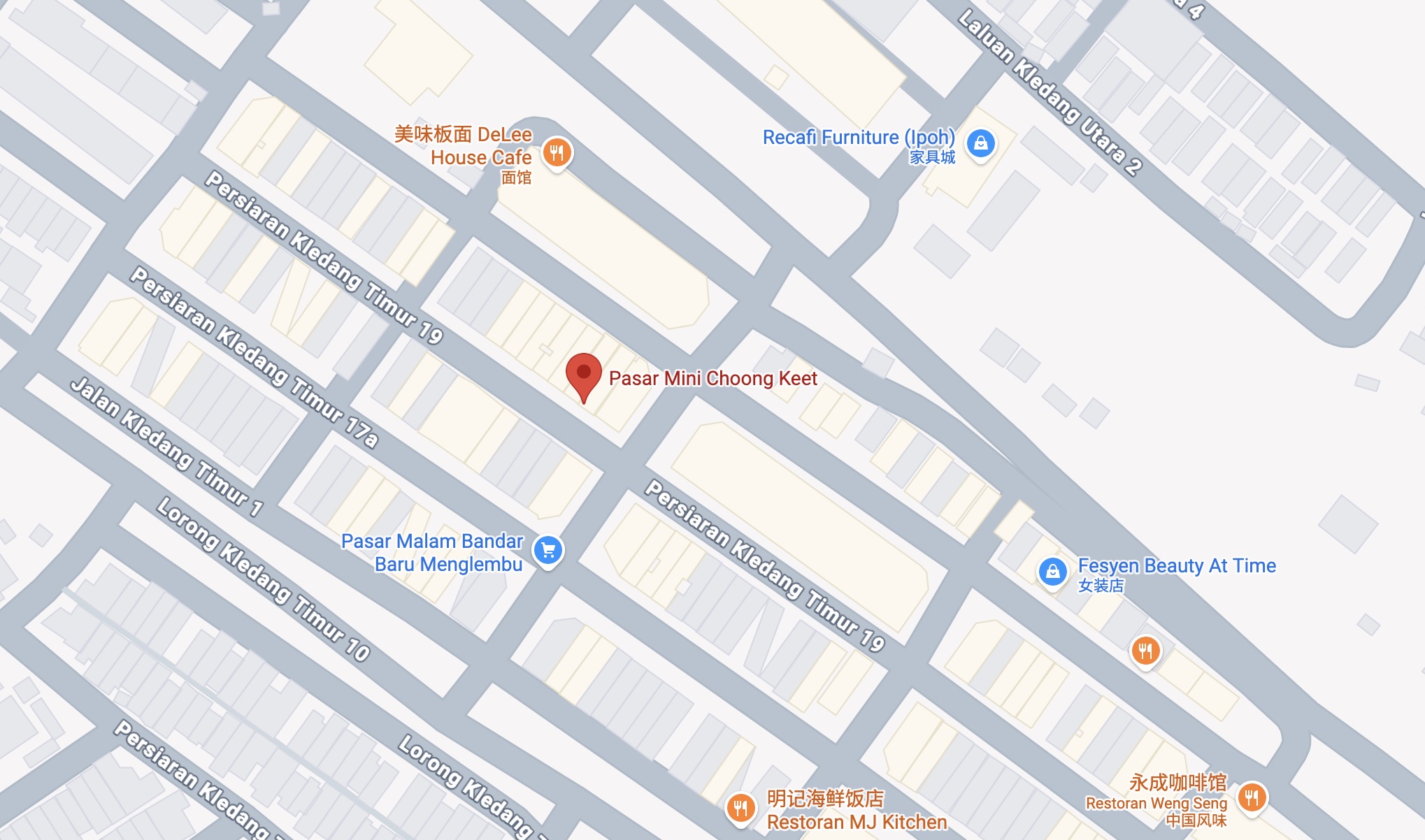 Pasar mini Choong Keet map