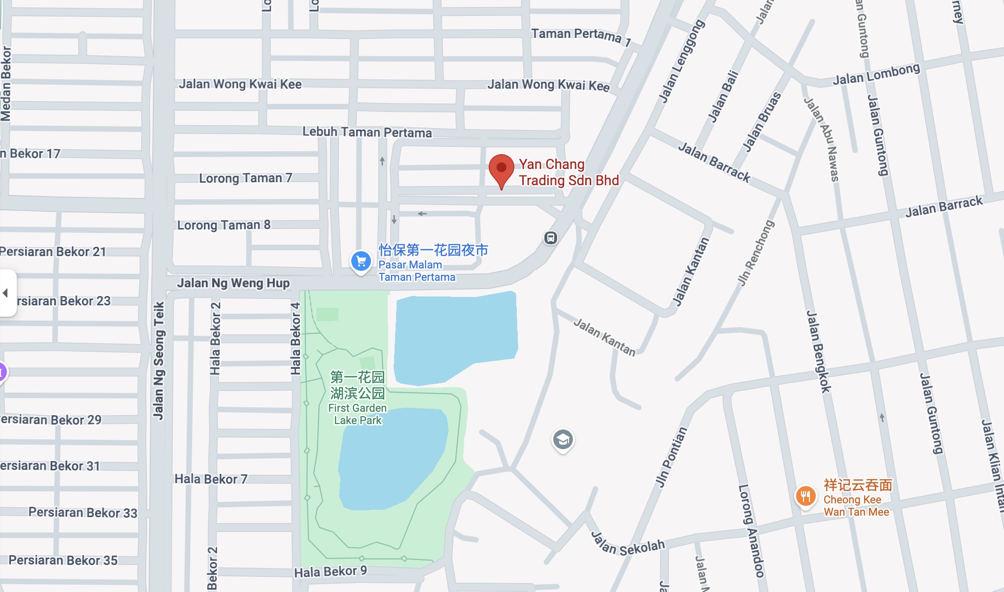 Yan Chang Trading Sdn Bhd map