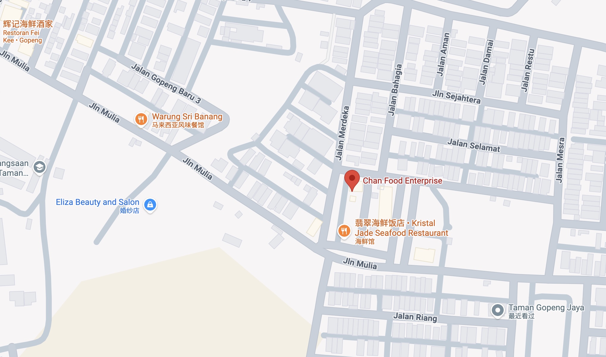 Chan Food Enterprise map