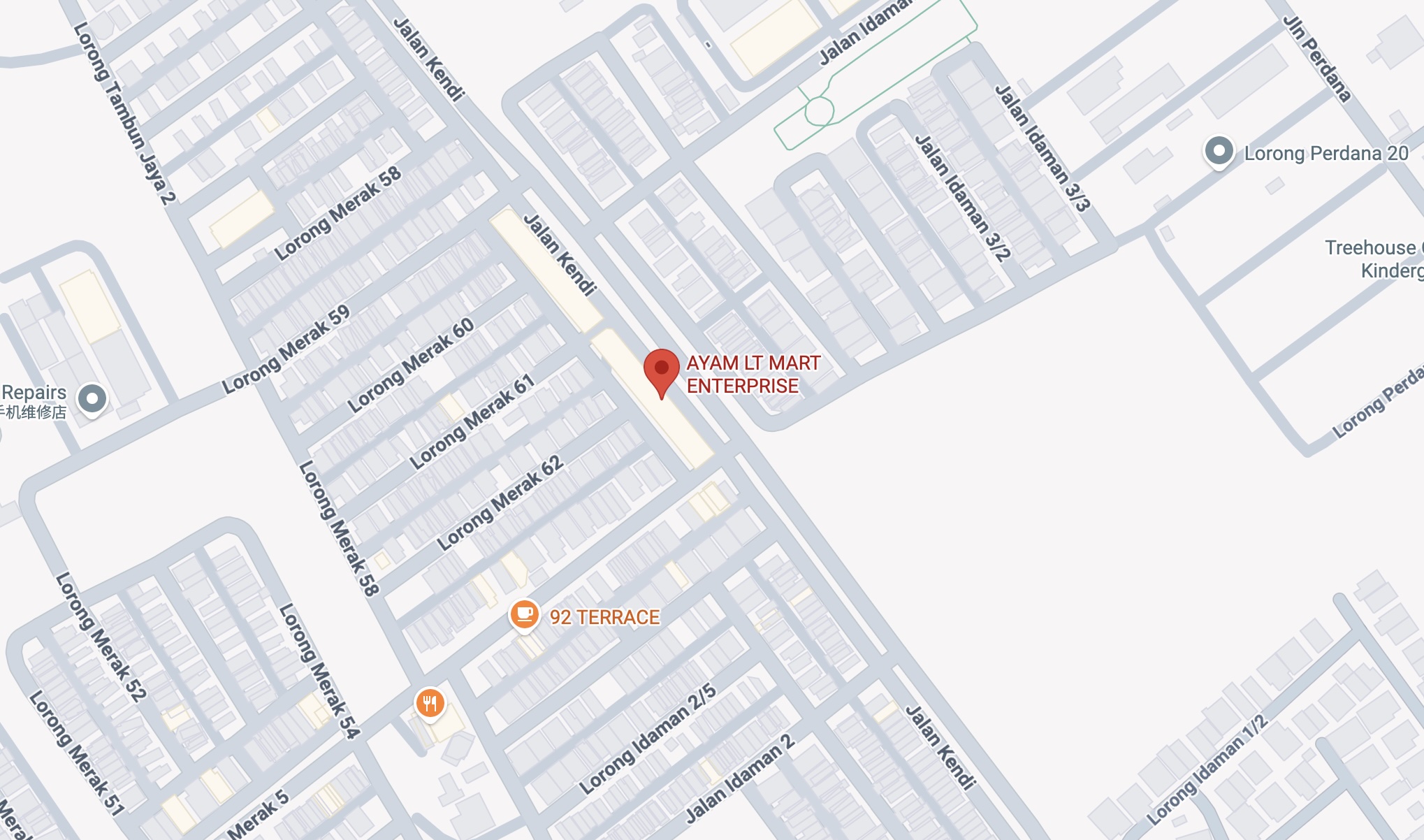 Ayam LT Mart Enterprise map