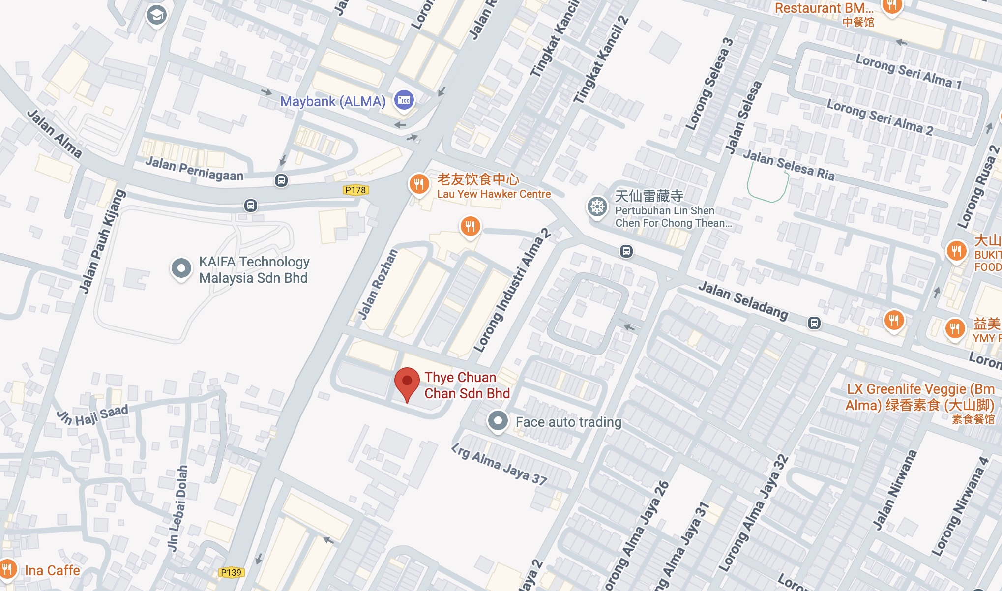 Thye Chuan Chan Sdn Bhd map