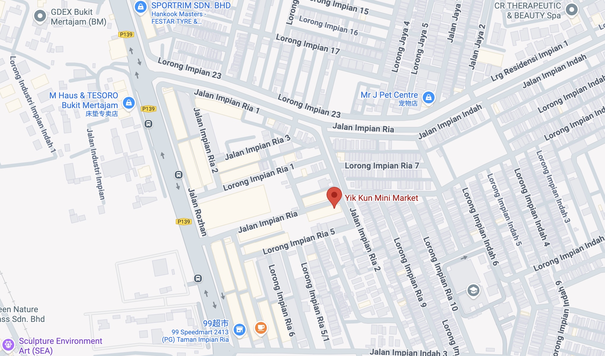 Yik Kun Mini Market map