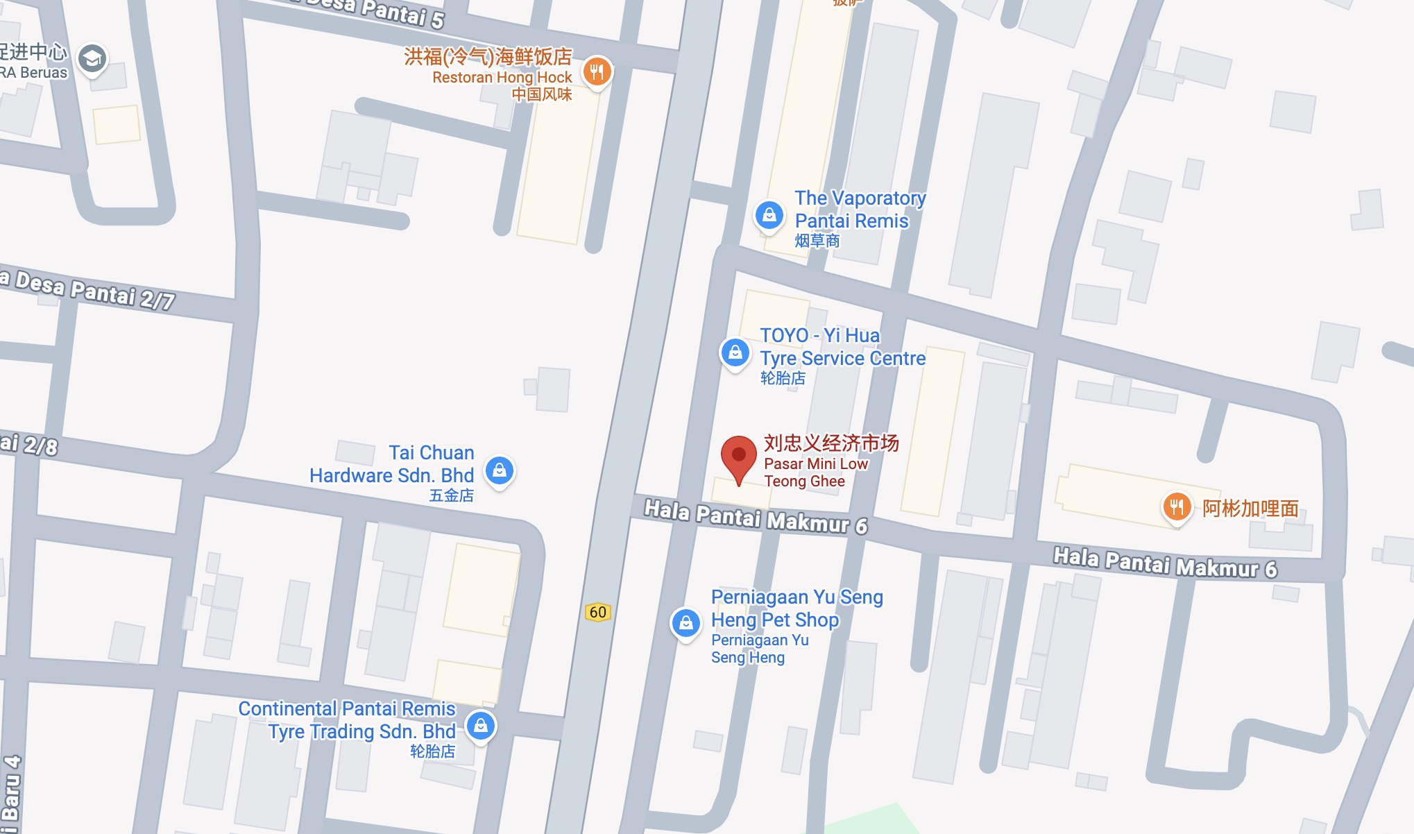 PASAR MINI LOW TEONG GHEE map