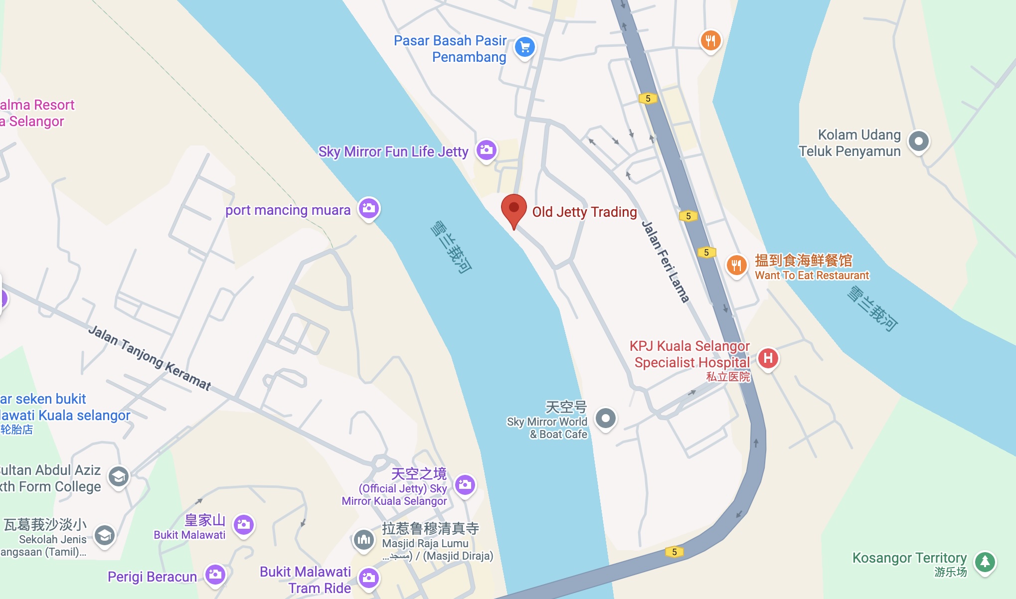 OLD JETTY TRADING map