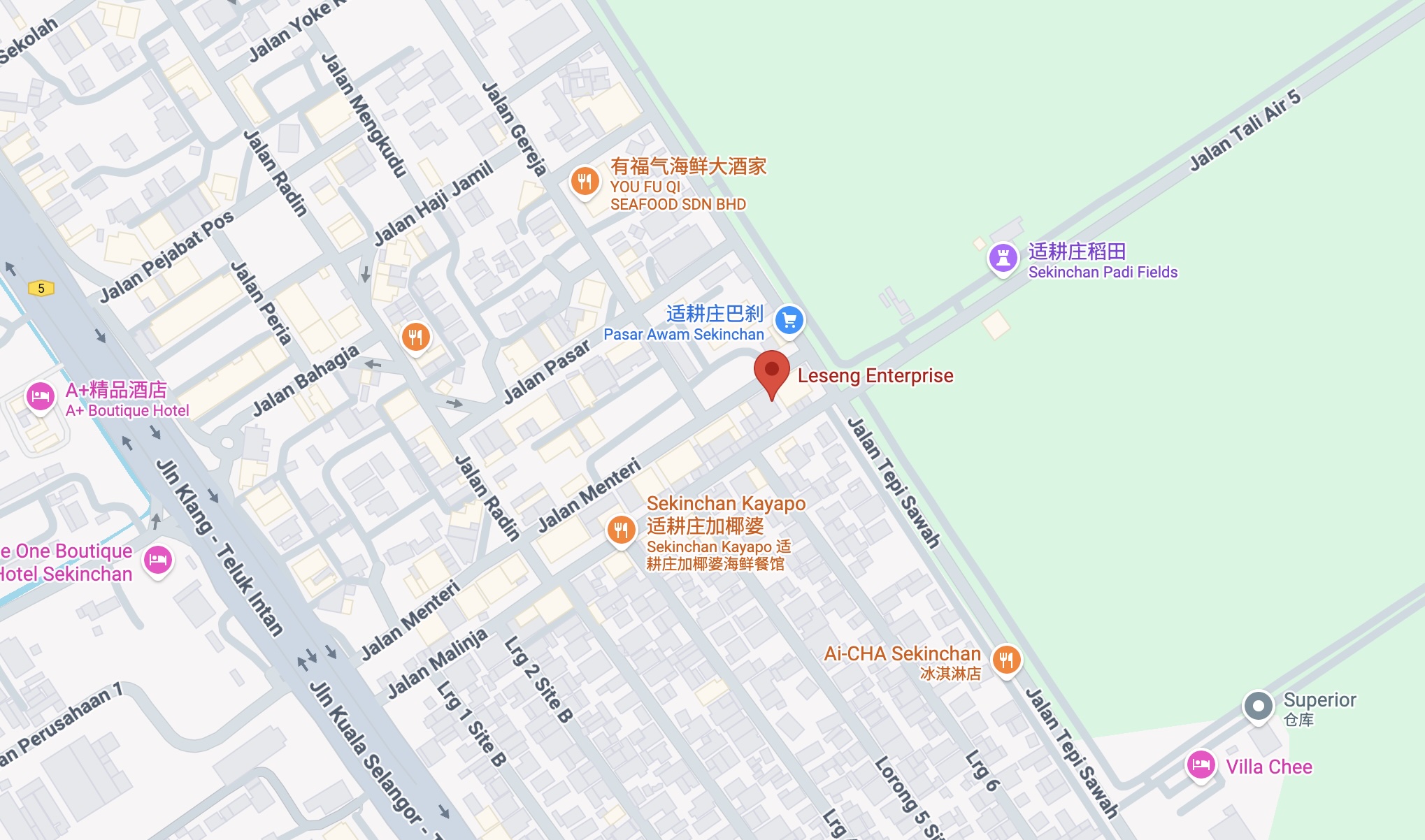 Leseng Enterprise map