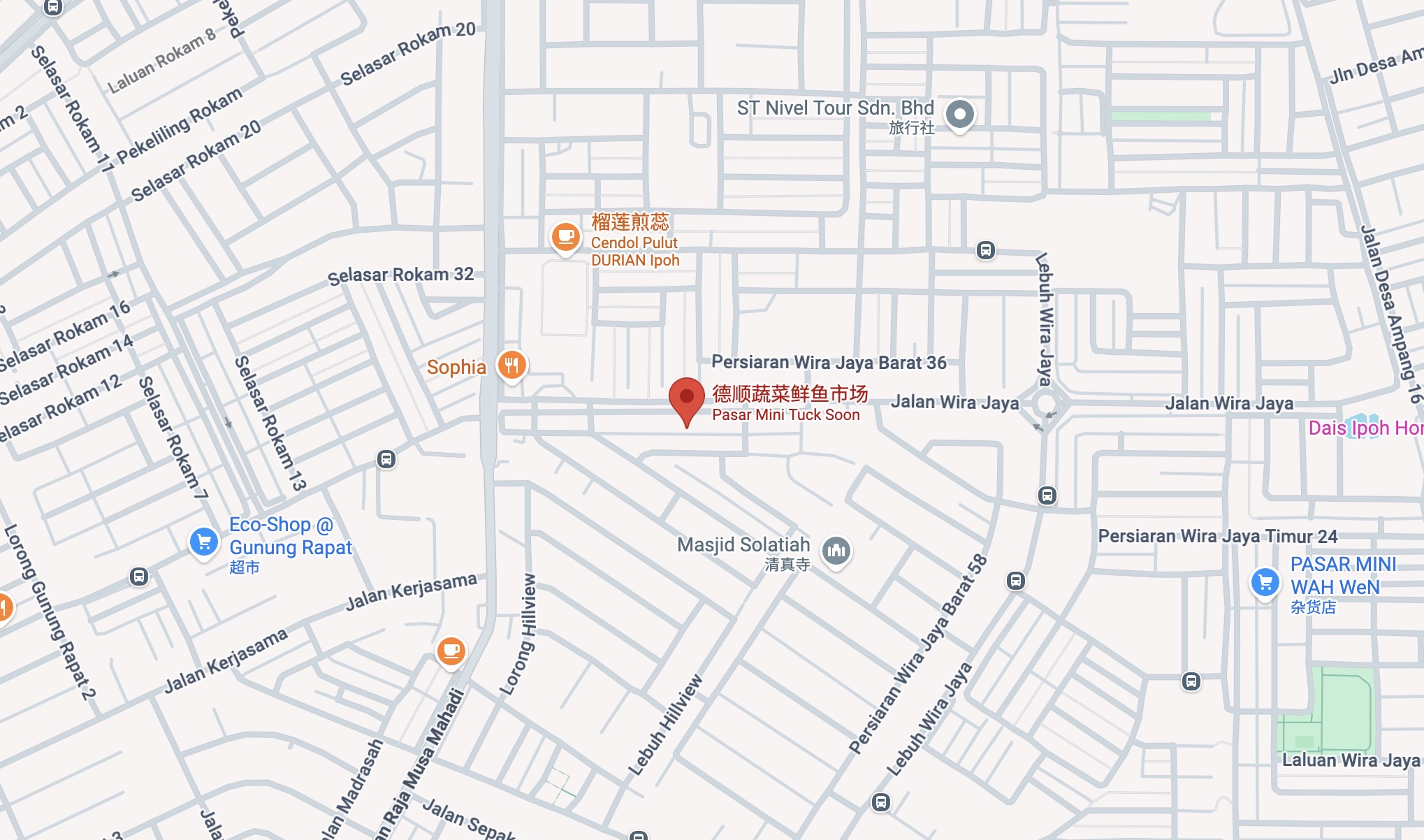 Pasar Mini Tuck Soon map